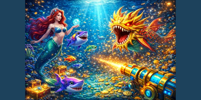 Boss đại dương xuất hiện trong Rainbow Fish Bắn Cá