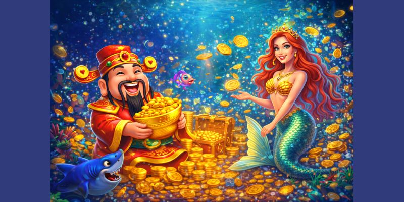 Thần Tài xuất hiện trong game bắn cá Thần Tài mang yếu tố tài lộc